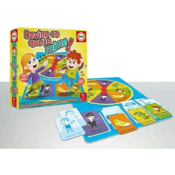 Boîte Educa Devine ce que je mime avec la roulette et les cartes installées