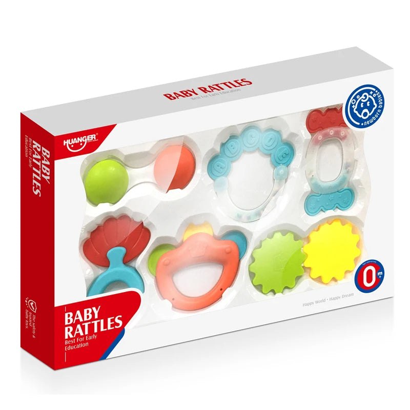 Boîte cadeau HUANGER Baby Rattles 6 pièces, dès 0 mois, avec les six hochets visibles