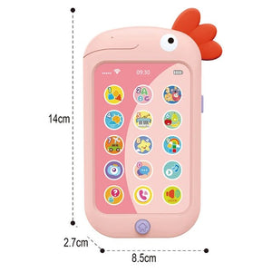 Dimensions du Baby Smartphone HUANGER rose : 14 × 8,5 × 2,7 cm