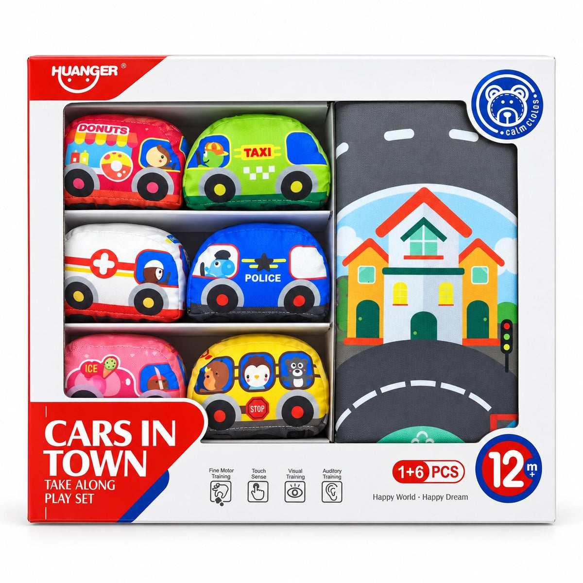 Boîte HUANGER Cars in Town Take Along Play Set, 1+6 pièces, dès 12 mois