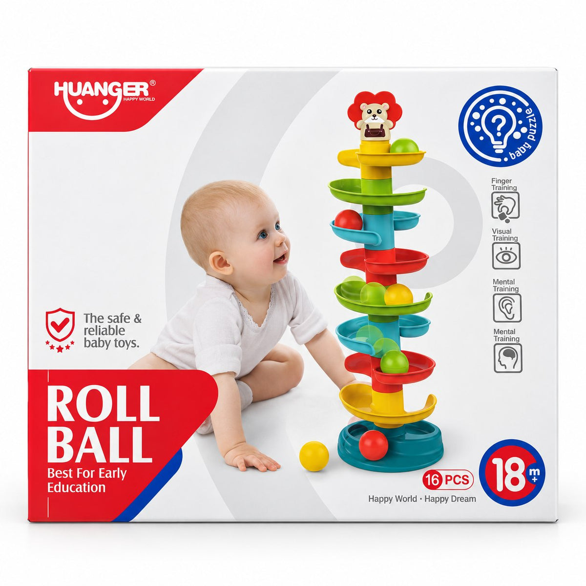 Boîte HUANGER Roll Ball 16 pièces, dès 18 mois