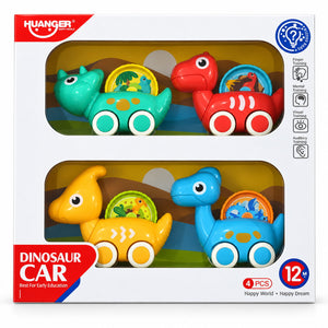 Boîte Huanger Dinosaur Car, coffret de 4 voitures, dès 12 mois