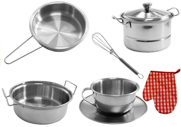 Ensemble de Cuisine en Métal pour Enfants – 23 Pièces
