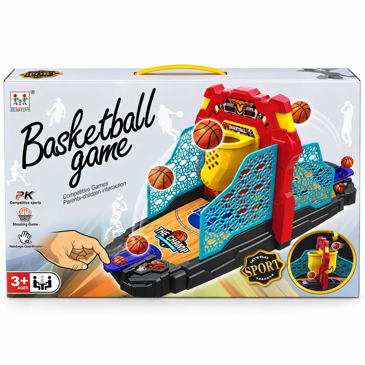 Boîte du jeu de basket de table Basketball Game, 2 joueurs, dès 3 ans