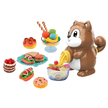 Set de pâte à modeler avec accessoires 26 pcs - Ecureuil