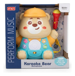 Boîte du Karaoke Bear Junca, ours musical avec micro dès 18 mois