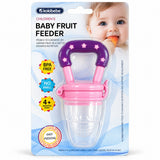 Grignoteuse bébé kokibebe rose et violette sous blister, tétine en silicone perforé
