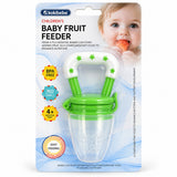 Grignoteuse bébé kokibebe verte sous blister, tétine en silicone perforé