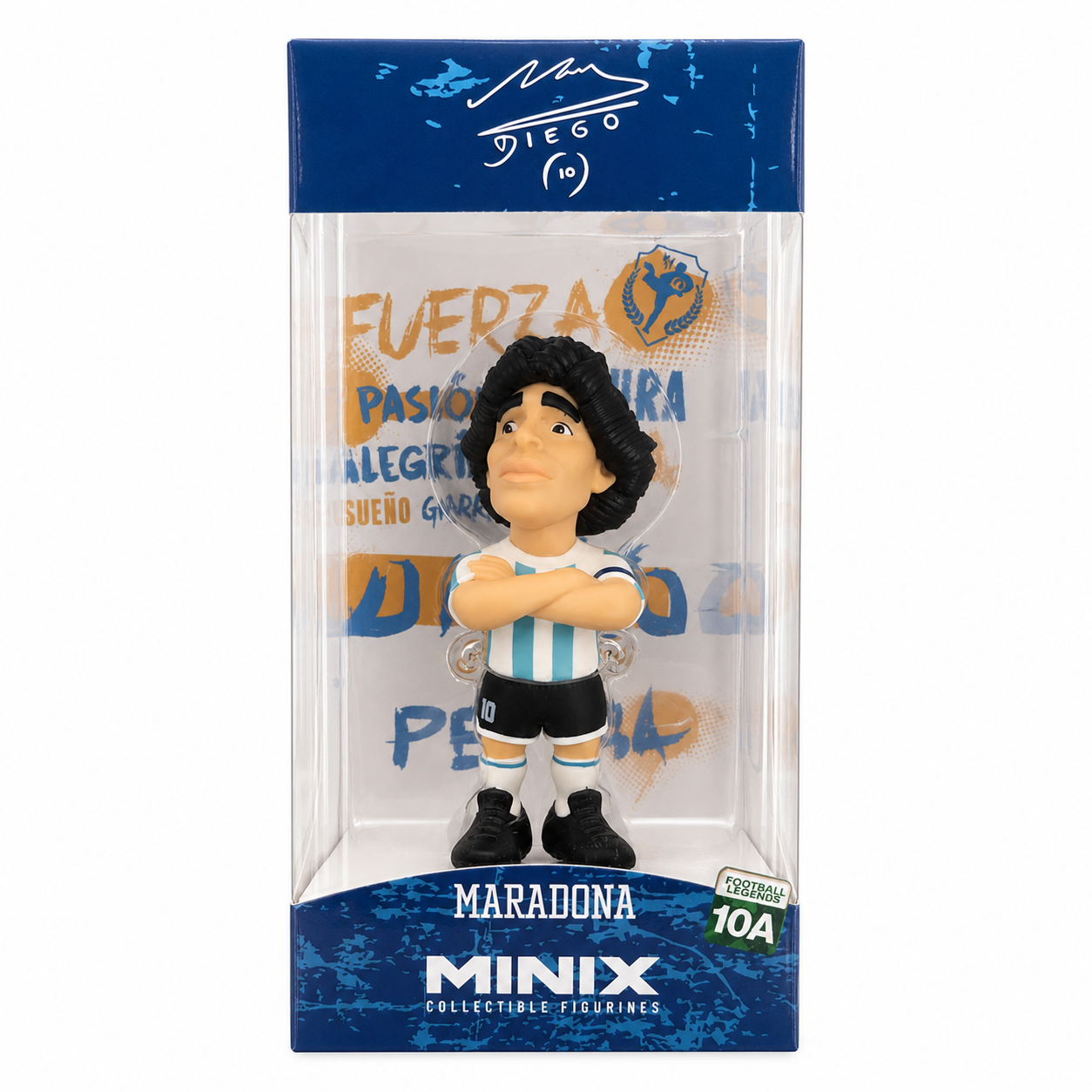 Figurine Minix Diego Maradona Argentine 12 cm en boîte vitrine, Football Legends 104A