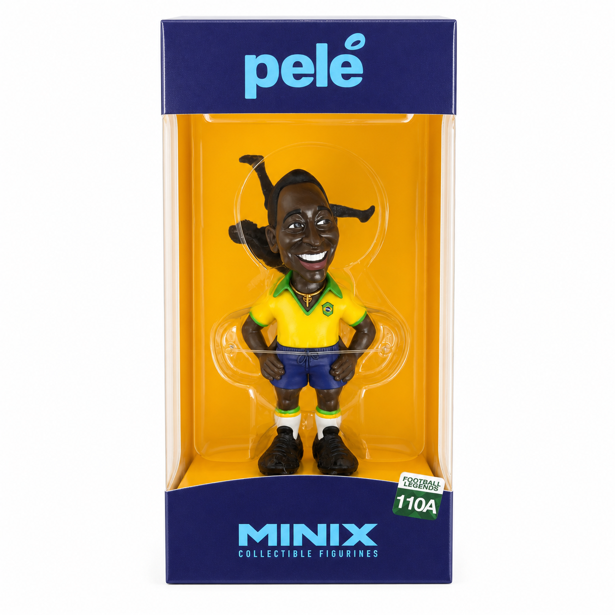 Figurine Minix Pelé Brésil 12 cm en boîte vitrine, Football Legends 110A