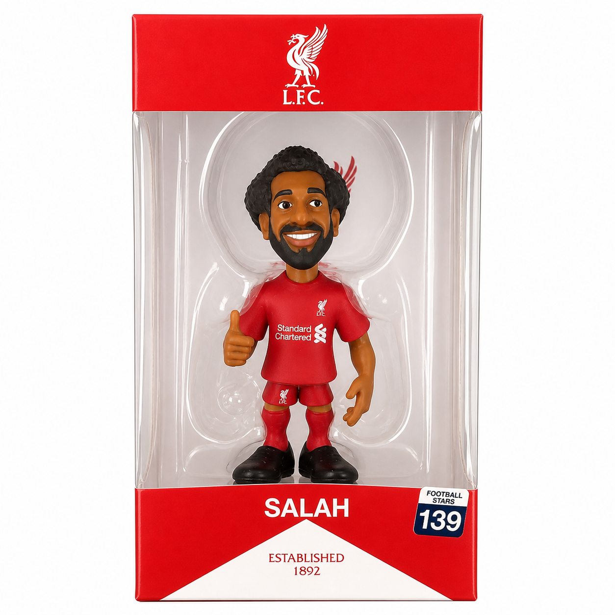 Figurine Minix Mohamed Salah Liverpool 12 cm en boîte vitrine, Football Stars 139