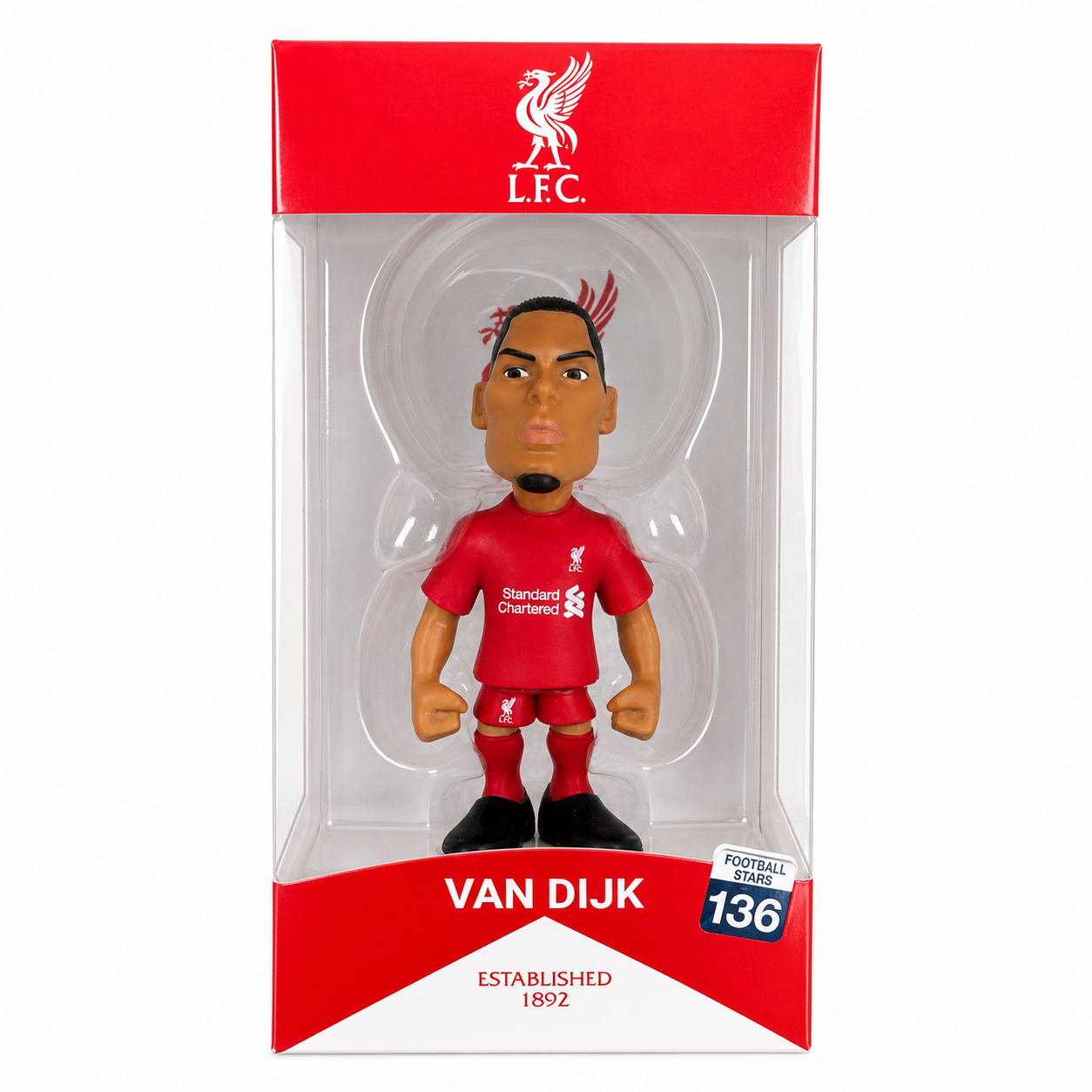 Figurine Minix Virgil van Dijk Liverpool 12 cm en boîte vitrine, Football Stars 136