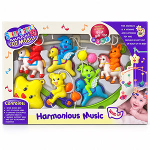 Emballage du mobile musical Sweet Cuddles Harmonious Music avec le contenu de la boîte