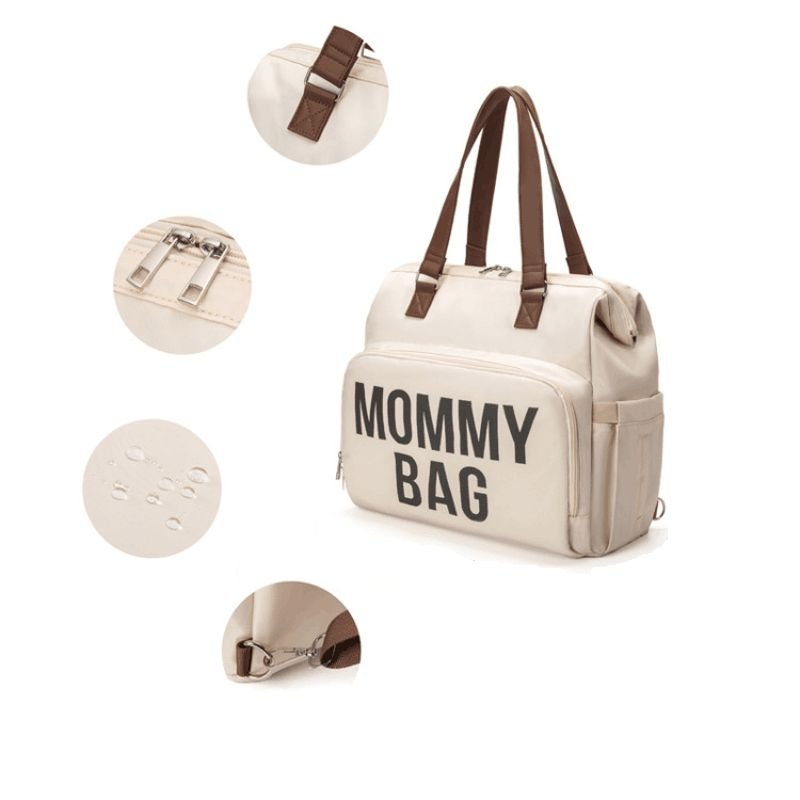Sac à langer Mommy Bag 3en1 – détail matière imperméable