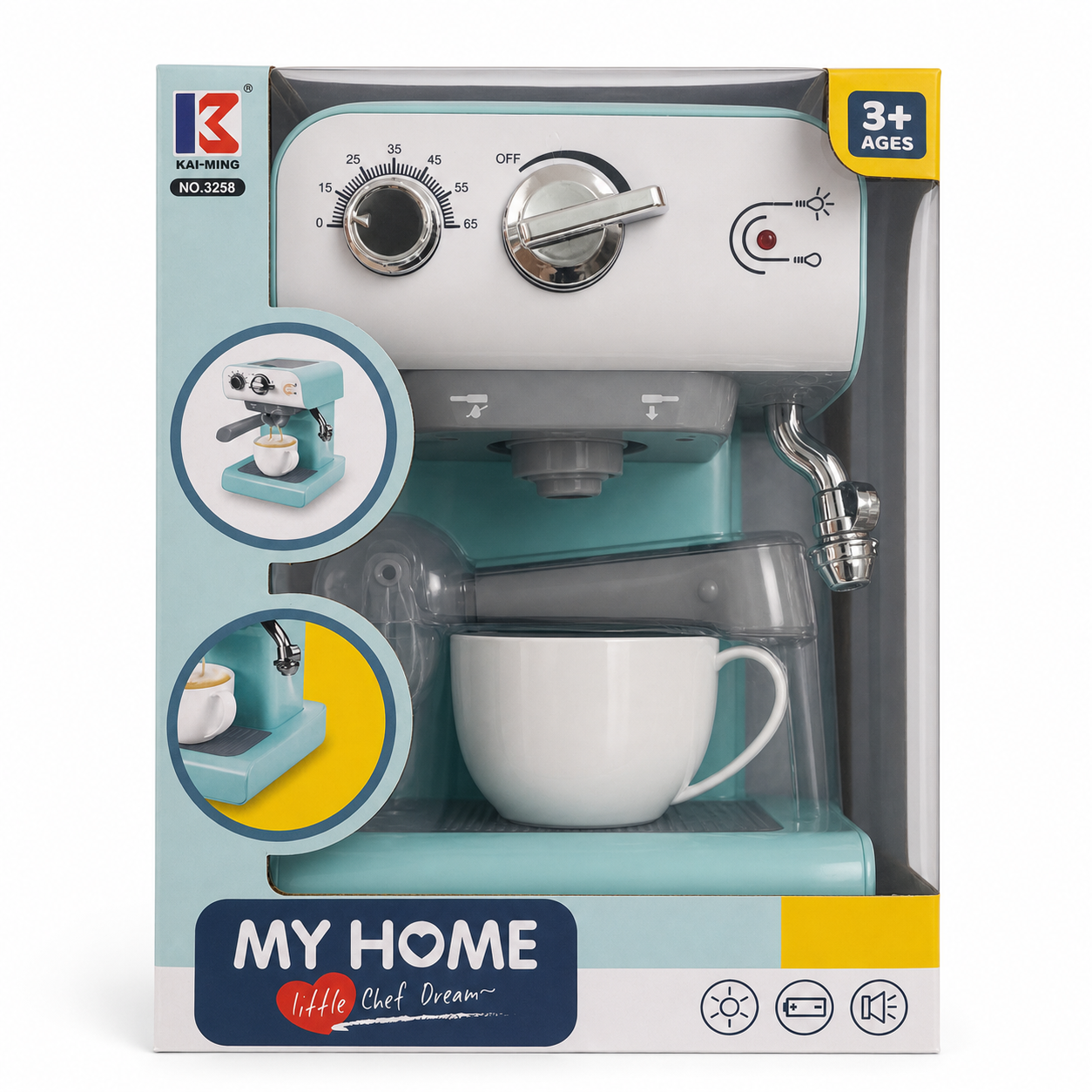 Machine à café expresso jouet My Home Little Chef avec tasse, lumière et son, dès 3 ans