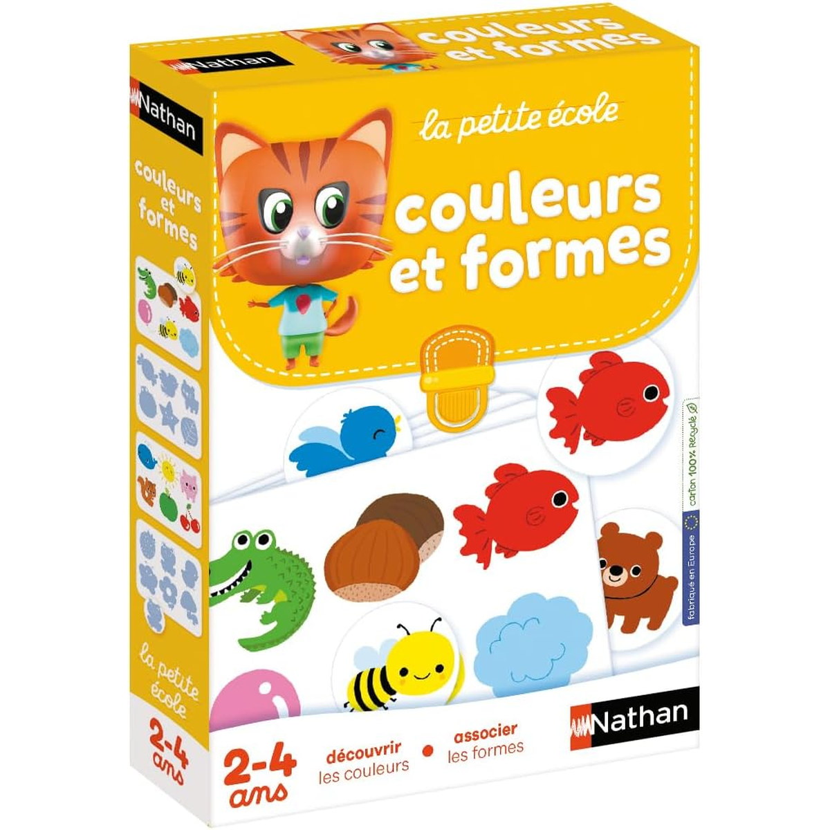 Boîte Nathan La petite école Couleurs et formes, 2-4 ans, découvrir les couleurs et associer les formes
