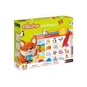 Boîte Nathan Electro Animaux 3-5 ans : jeu électronique de questions-réponses avec stylo lumineux