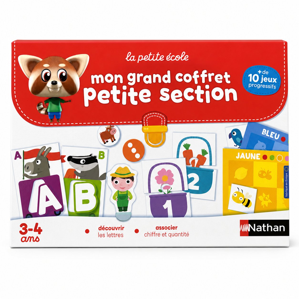 Coffret éducatif Nathan La petite école Mon grand coffret petite section, plus de 10 jeux progressifs, 3-4 ans