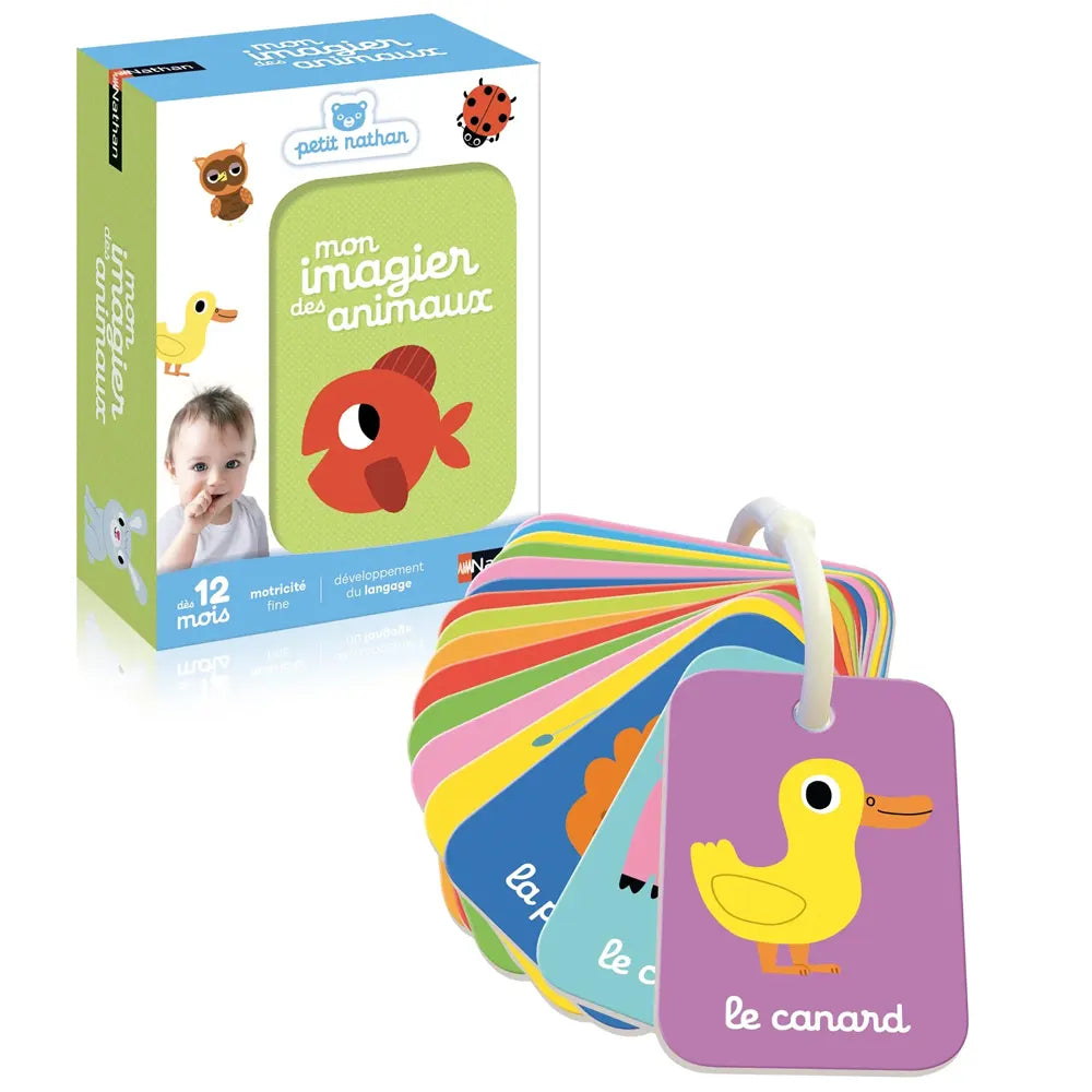 Boîte Petit Nathan Mon imagier des animaux avec l'éventail de cartes
