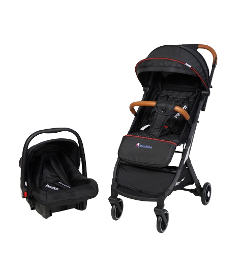 POUSSETTE VALISE AVEC MAXI COSI NOIR – MON BÉBÉ