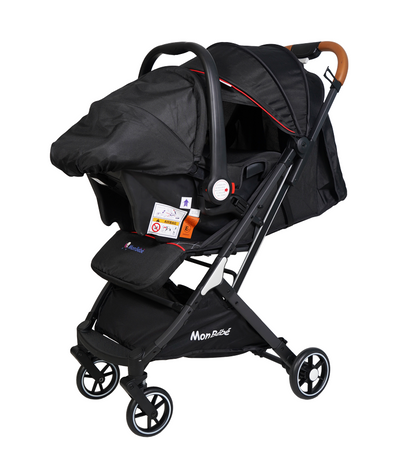 POUSSETTE VALISE AVEC MAXI COSI NOIR – MON BÉBÉ