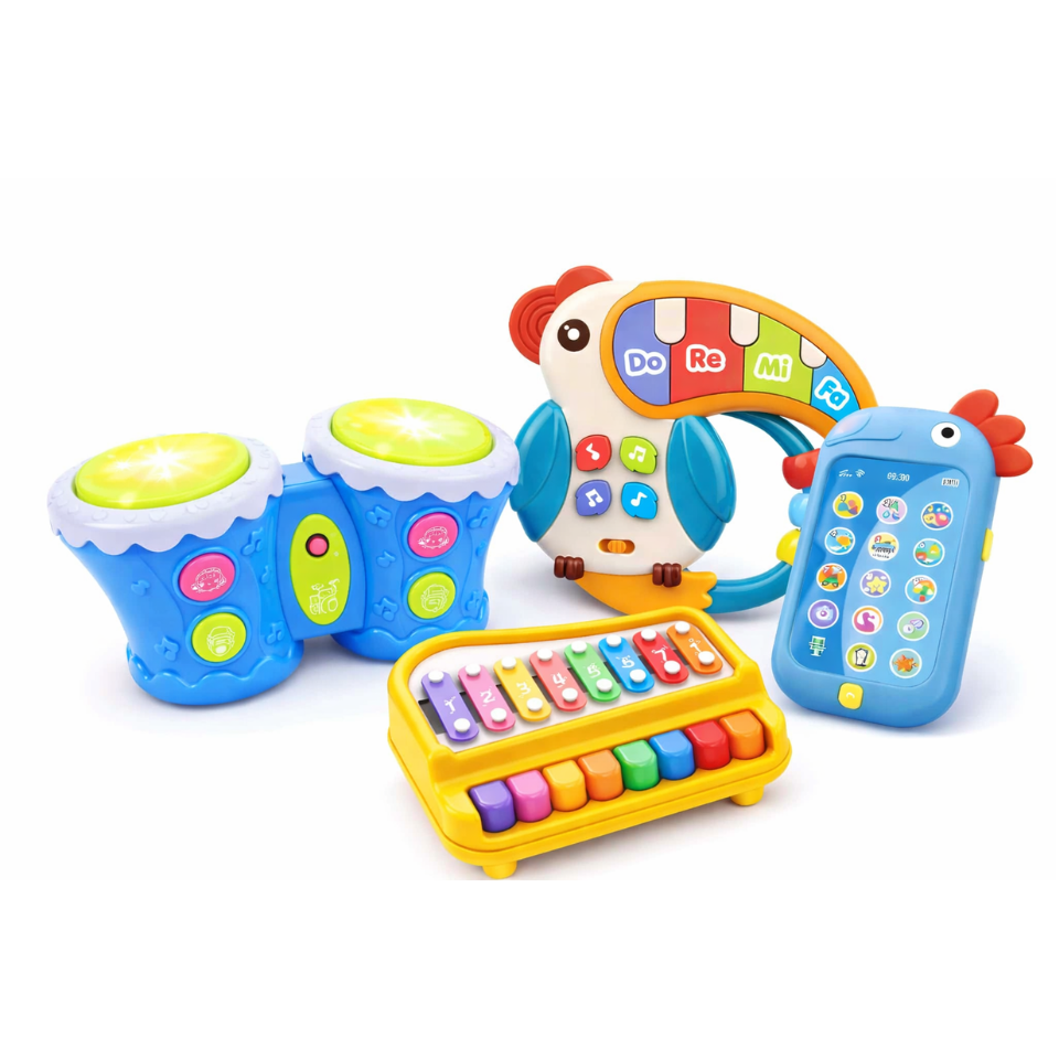 Pack Musical Éveil Bébé – 4 Jouets Interactifs