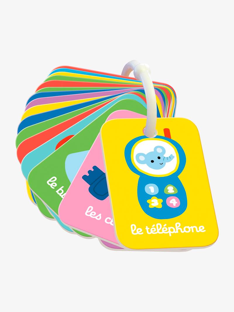 Les cartes de Mon premier imagier Nathan en éventail, carte le téléphone au premier plan