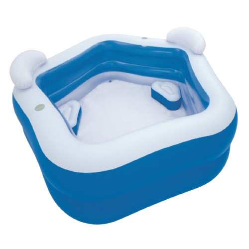 Piscine gonflable avec sièges et appuie-têtes