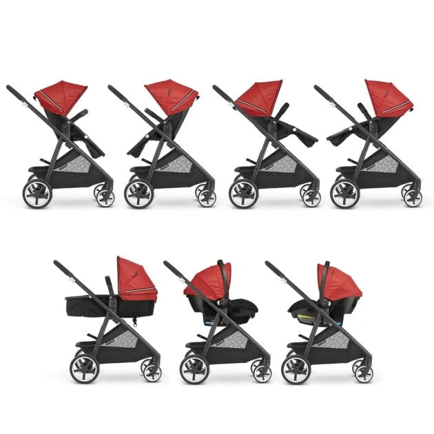 Poussette Duo Gold Shyft Evenflo – vue d'ensemble complète
