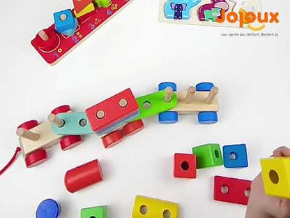 pack 3 jouets éducatifs en bois montessori