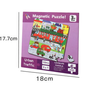 Les 3 pages du Step 6 Urban Traffic, de plus en plus de pièces à chaque puzzle