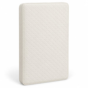 Matelas bébé Samod Luna Baby Confort 60 × 120 cm, housse matelassée écru à losanges avec passepoil