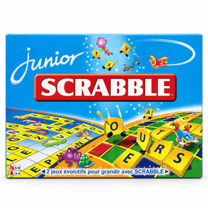 Boîte du jeu Scrabble Junior en français, 2 à 4 joueurs, de 5 à 10 ans