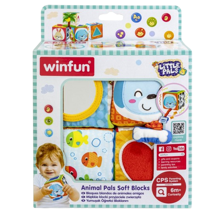 Lot de 4 cubes souples animaux  - WINFUN