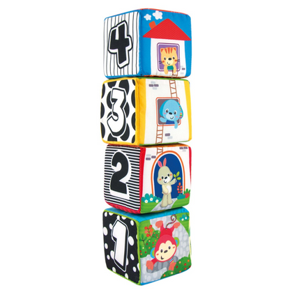Lot de 4 cubes souples animaux  - WINFUN