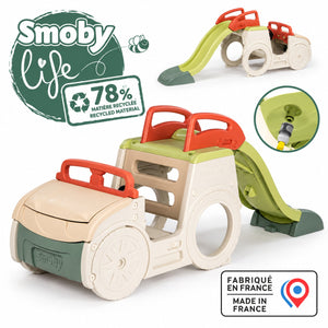 Smoby Adventure Car : 78 % de matière recyclée, fabriqué en France, résiste aux UV