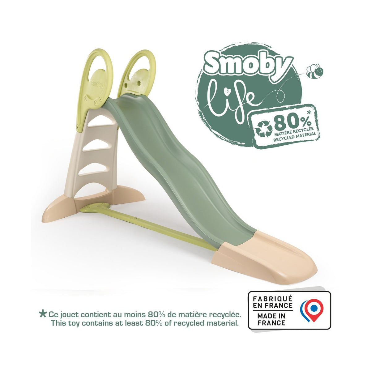 Toboggan Smoby Life XL, 80 % de matière recyclée, fabriqué en France
