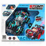 Voiture radiocommandée Stunt Cool Spray Racing turquoise dans sa boîte avec télécommande