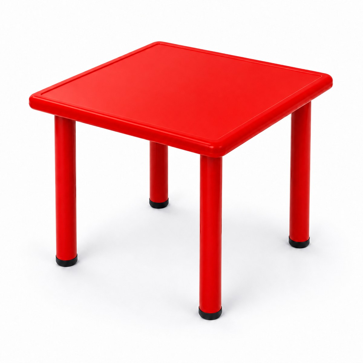 Table carrée enfant rouge en plastique 60 x 60 x 52 cm