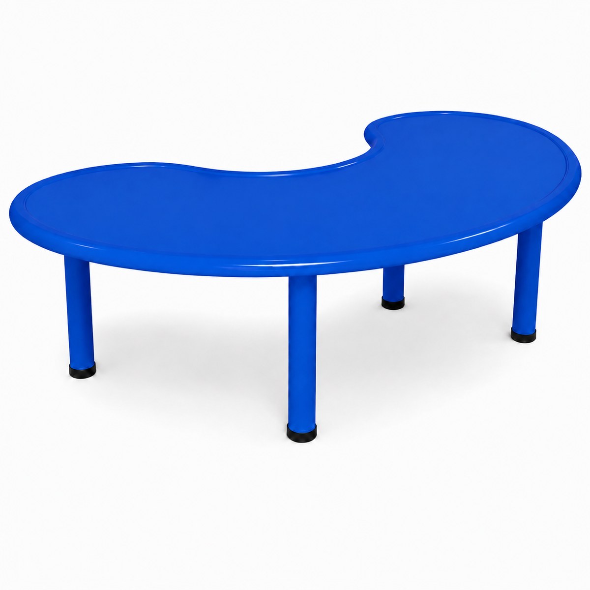 Table haricot enfant bleue en plastique 155 x 85 x 52 cm