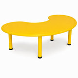 Table haricot enfant jaune en plastique 155 x 85 x 52 cm à 4 pieds