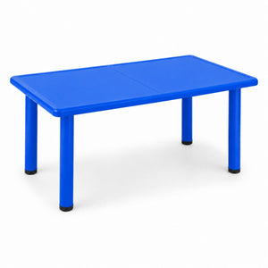 Table rectangulaire enfant bleue en plastique 120 x 60 x 52 cm
