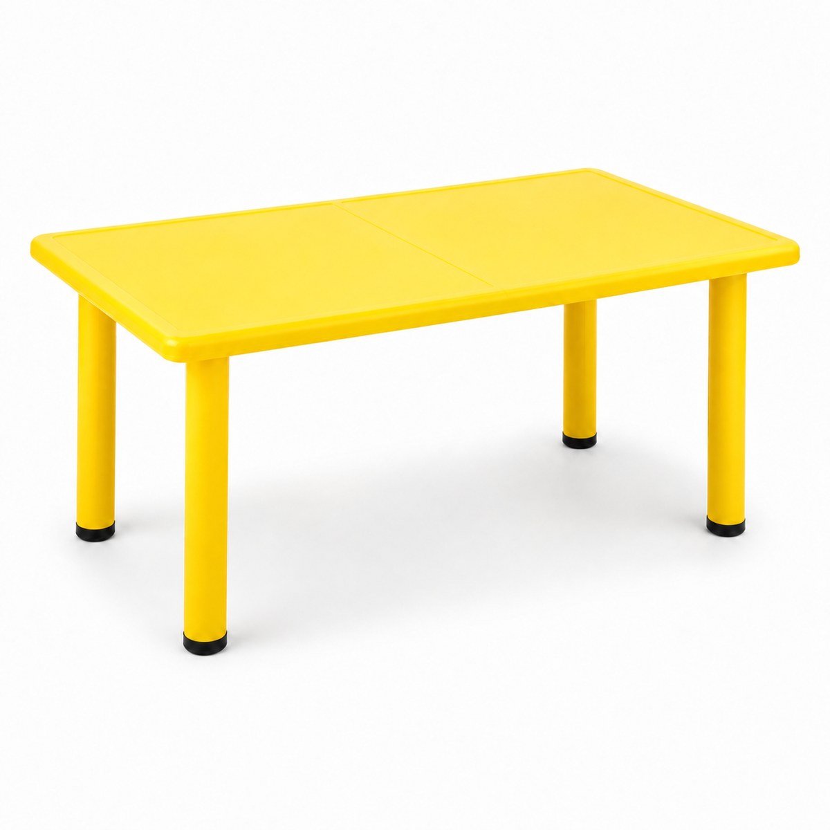 Table rectangulaire enfant jaune en plastique 120 x 60 x 52 cm