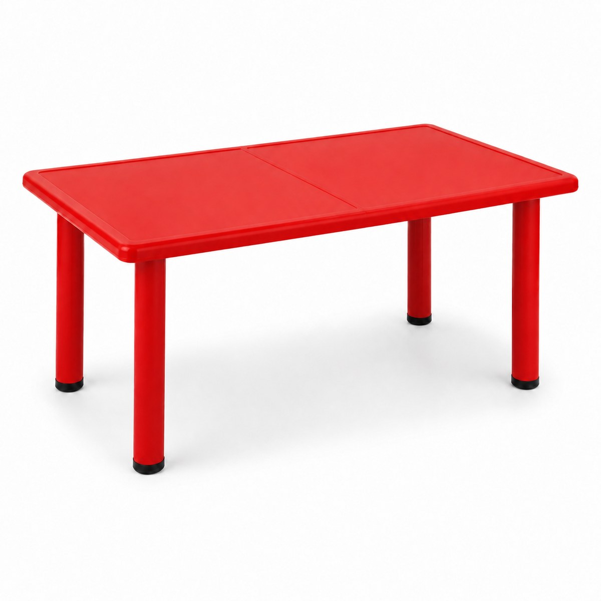 Table rectangulaire enfant rouge en plastique 120 x 60 x 52 cm