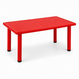 Table rectangulaire enfant rouge en plastique 120 x 60 x 52 cm