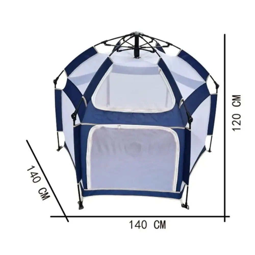 Dimensions de la tente de jeu : 140 x 140 cm au sol et 120 cm de hauteur