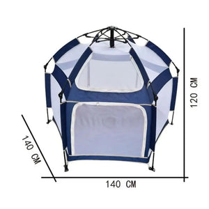 Dimensions de la tente de jeu : 140 x 140 cm au sol et 120 cm de hauteur