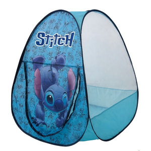 Tente de jeu pop-up Stitch bleue avec porte enroulable et fenêtre en filet, vue d'ensemble