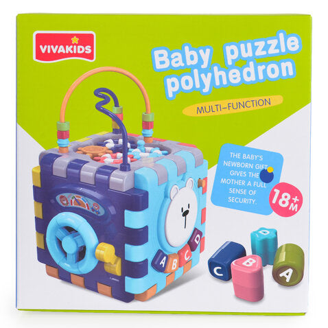 Boîte du cube d'activités VIVAKIDS Baby Puzzle Polyhedron 18 mois et plus