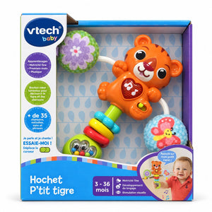 Boîte VTech Baby Hochet P'tit tigre, plus de 35 chansons, 3 à 36 mois
